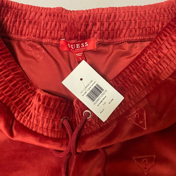 Guess red velour joggers - Picture 4 of 7